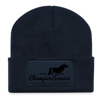 Champion Service - Turniertrottel - Recycelte Patch Beanie - French Navy - Vorne