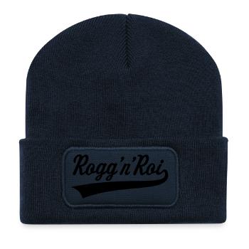 Rock 'n' Roll sur bavarois: Rogg 'n' Roi - Beanie recyclé à patch - bleu marine - Devant