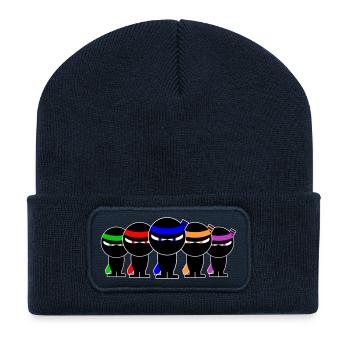 5 ninjas - Beanie recyclé à patch - bleu marine - Devant