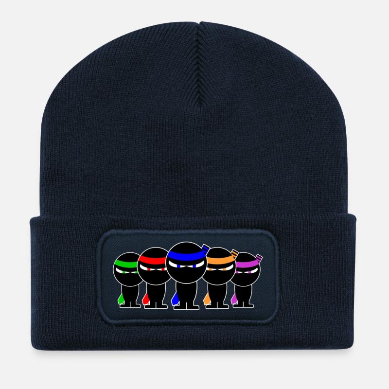 5 ninjas - Beanie recyclé à patch - bleu marine