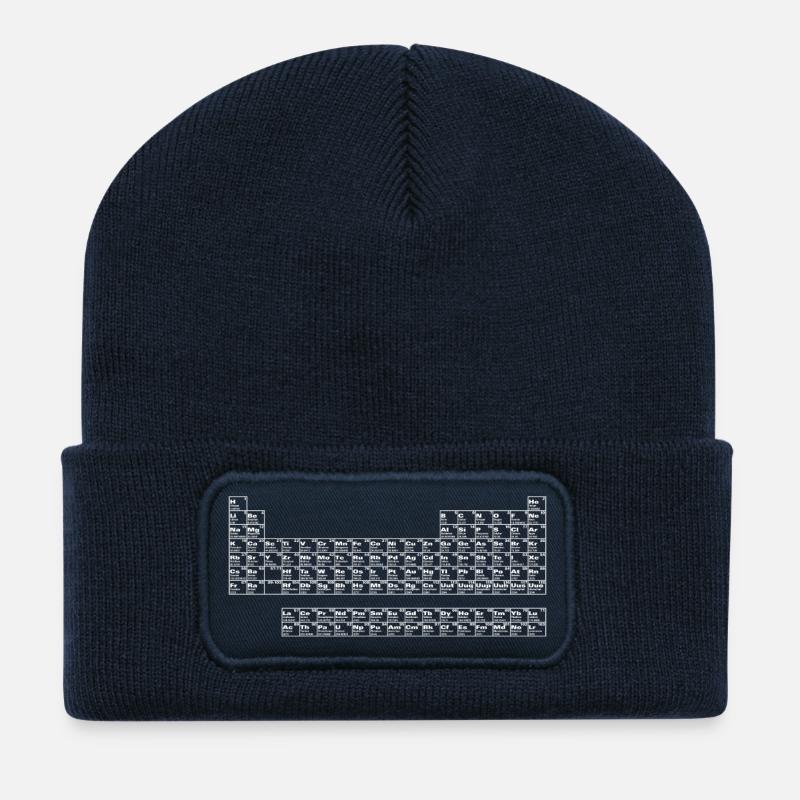 periodic white - Recycled Patch Beanie - french navy