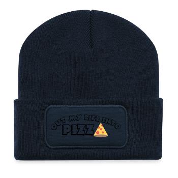 Cut my life into pizza - Recycled Patch Beanie - french navy - Front