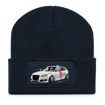 A3 8P S3 Skulldriver - Recycled Patch Beanie - french navy - Front