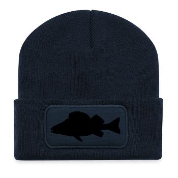 barsch_f1 - Recycelte Patch Beanie - French Navy - Vorne