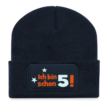 5 - Recycled Patch Beanie - french navy - Front