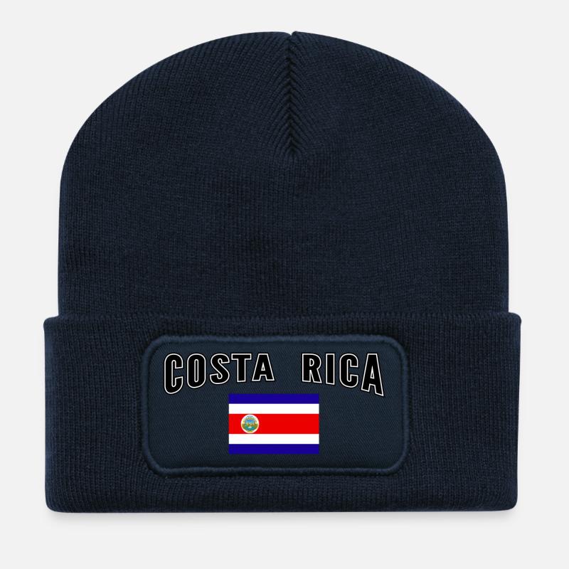 Costa Rica - Beanie recyclé à patch - bleu marine