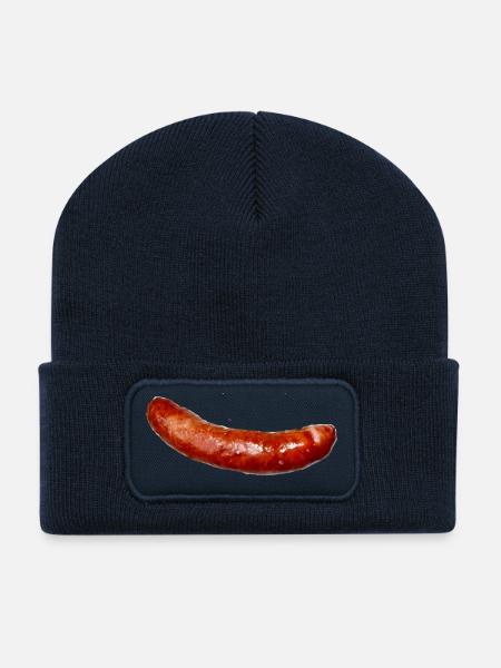 saucisse - Beanie recyclé à patch - bleu marine