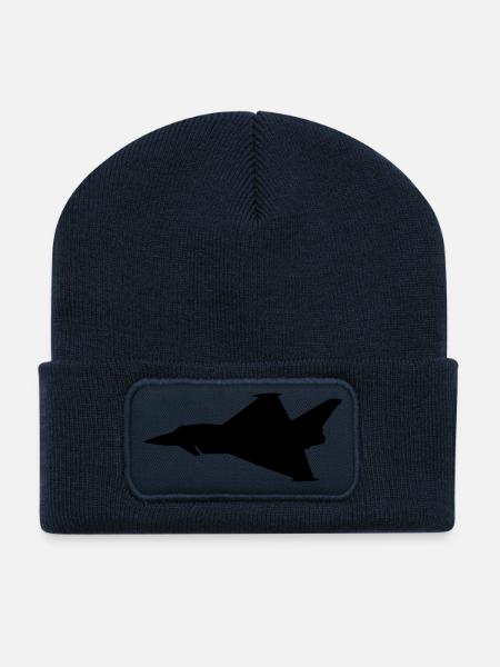 EF2000 Typhoon - Beanie recyclé à patch - bleu marine