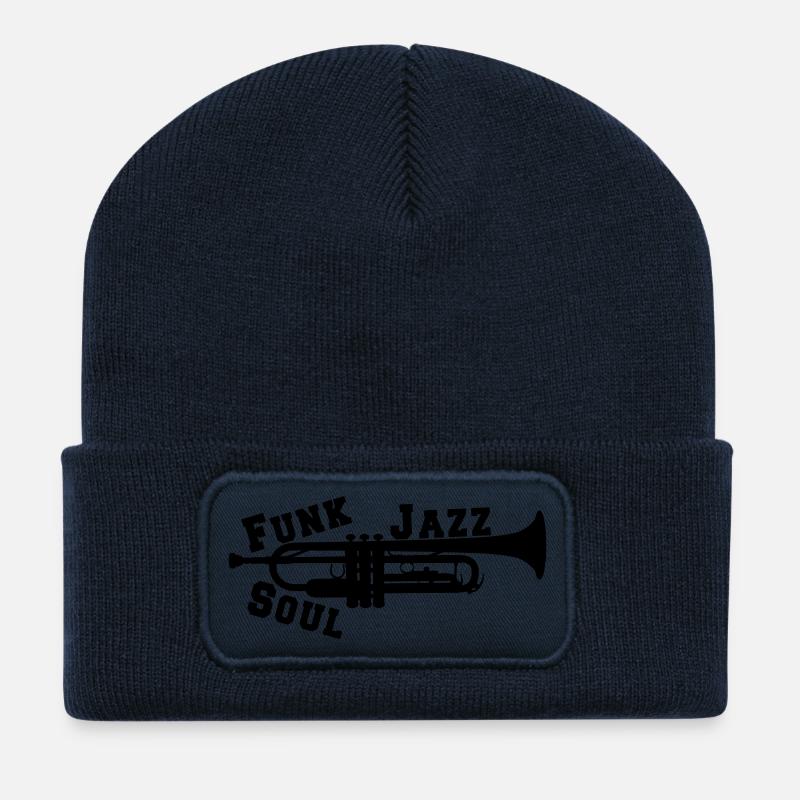 Trumpet Jazz Funk Soul - Recycled Patch Beanie - french navy