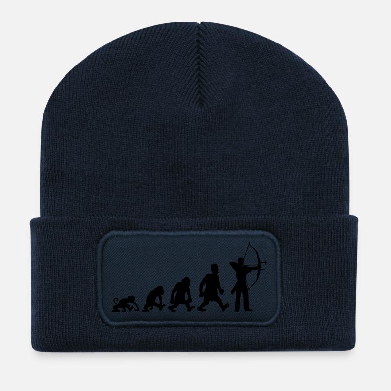 Bogenschießen - Recycelte Patch Beanie - French Navy