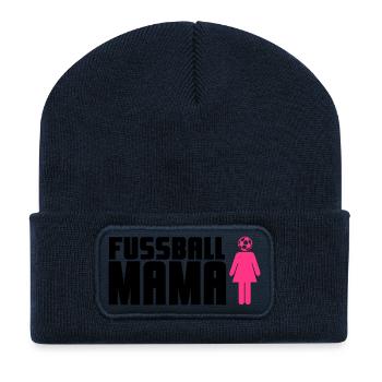 Fußball-Mama - Recycelte Patch Beanie - French Navy - Vorne