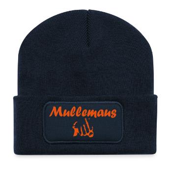 Mullemaus Spruch Spitzname Kosename Geschenk - Recycelte Patch Beanie - French Navy - Vorne