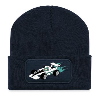 Formula Race car - Recycled Patch Beanie - french navy - Front