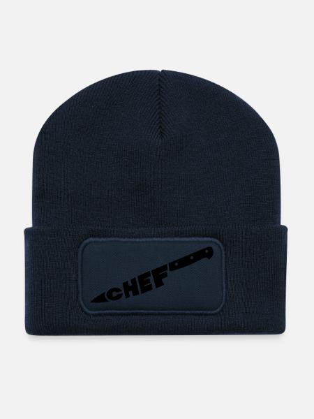 chef couteau - Recycled Patch Beanie - french navy