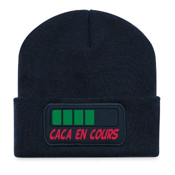Caca en cours - Recycled Patch Beanie - french navy - Front