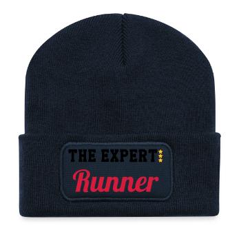 Laufen / Running / Jogging / Joggen / Marathon - Recycelte Patch Beanie - French Navy - Vorne