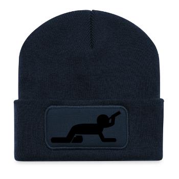 saeufer - Recycelte Patch Beanie - French Navy - Vorne