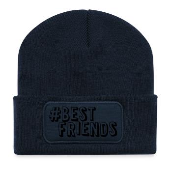 #Best Friends - Beanie recyclé à patch - bleu marine - Devant