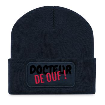 docteur / médecin / hôpital / médecine - Beanie recyclé à patch - bleu marine - Devant