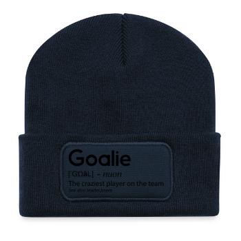 Goalie The craziest player on the team - Recycled Patch Beanie - french navy - Front