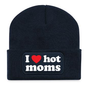 I love hot Moms - Recycelte Patch Beanie - French Navy - Vorne