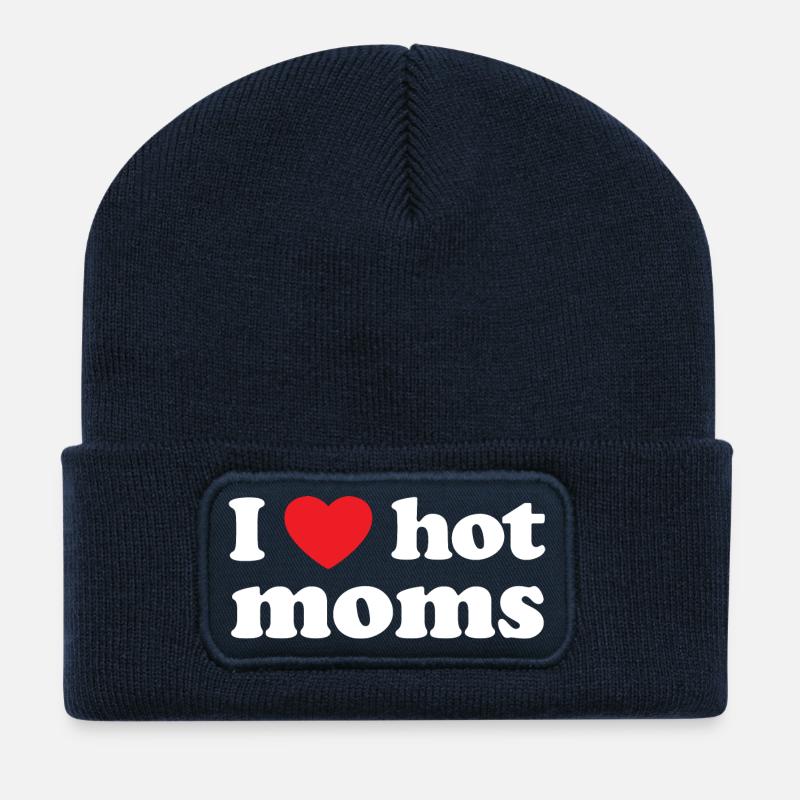 I love hot Moms - Recycled Patch Beanie - french navy