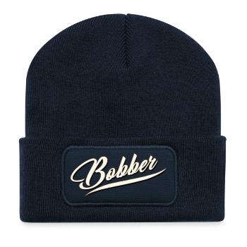 bobber chopper biker autocollant de croisière autocollant - Beanie recyclé à patch - bleu marine - Devant