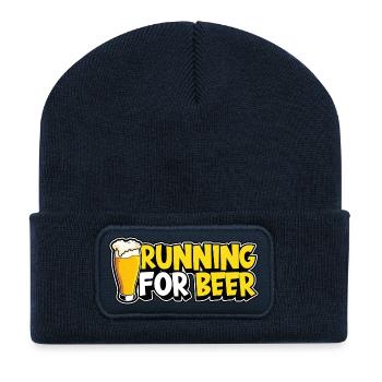Running for beer - Recycled Patch Beanie - french navy - Front