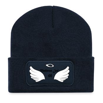 Engelsflügel - Recycelte Patch Beanie - French Navy - Vorne