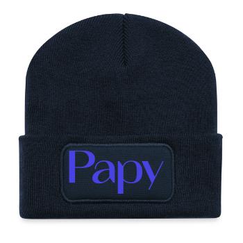 OPA. ALLES GUTE ZUM GEBURTSTAG, PAPA. PAPA. VATERTAG. VATER. - Recycelte Patch Beanie - French Navy - Vorne