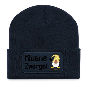 kloans Zwergal - kleiner Zwerg, Österreich Dialekt - Recycelte Patch Beanie - French Navy - Vorne
