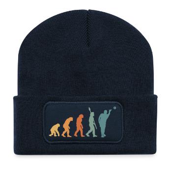 Pétanque Evolution Retro - Beanie recyclé à patch - bleu marine - Devant