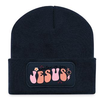 Easter Is For Jesus - Recycled Patch Beanie - french navy - Front