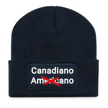 Canadiano - Recycelte Patch Beanie - French Navy - Vorne