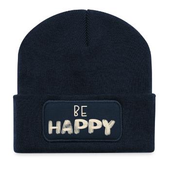 Be Happy - Recycled Patch Beanie - french navy - Front