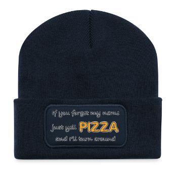 Yell Pizza - Recycled Patch Beanie - french navy - Front