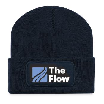 The Flow Pattern Design - Recycled Patch Beanie - french navy - Front