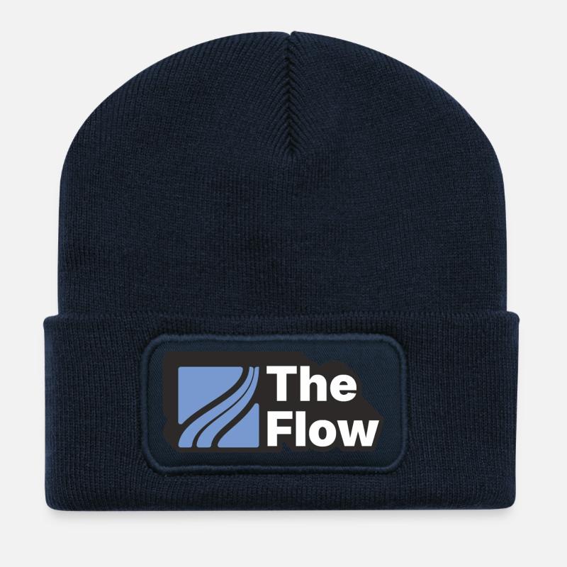 Das Design des Strömungsmusters - Recycelte Patch Beanie - French Navy