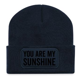 Tu es mon rayon de soleil - Beanie recyclé à patch - bleu marine - Devant
