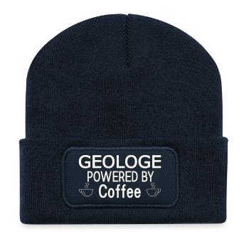 Geologe Powered By Coffee Geologie - Recycelte Patch Beanie - French Navy - Vorne