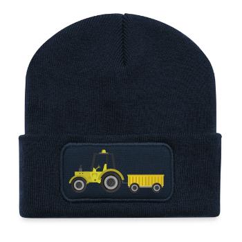 Tractor farm - Recycled Patch Beanie - french navy - Front