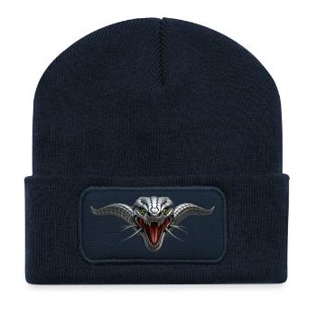 CYBORG SNAKE - geek & scifi - Recycled Patch Beanie - french navy - Front