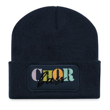 Chor Bass - Recycelte Patch Beanie - French Navy - Vorne