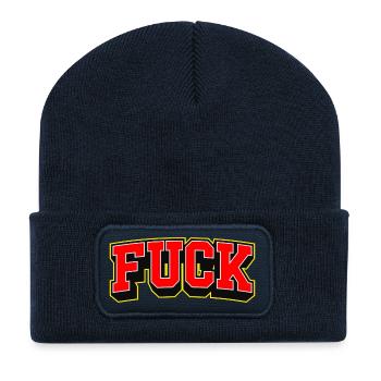 F-Wort-Sportstil-Logo - Recycelte Patch Beanie - French Navy - Vorne