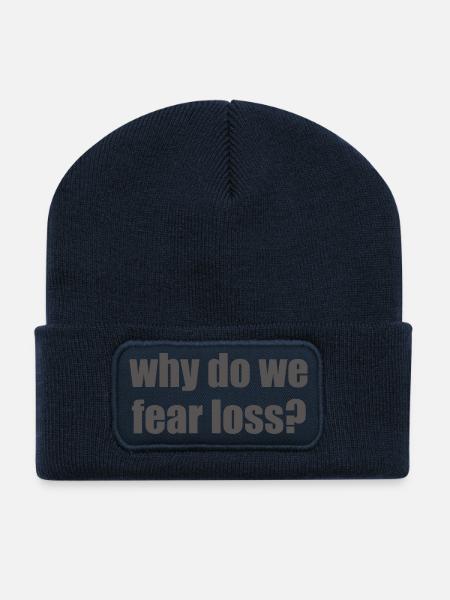 Why do we fear loss? - Recycled Patch Beanie - french navy