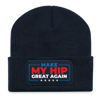 Make My Hip Great Again Hip Replacement - Recycled Patch Beanie - french navy - Front