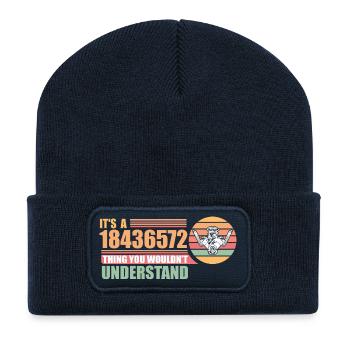 18436572 - V8 Engine Car Enthusiasts Mechanics - Recycled Patch Beanie - french navy - Front