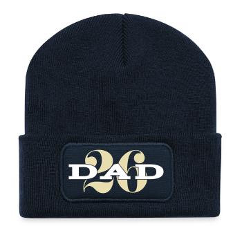 Dad 26 Baby Dad Father's Day Gift Dad 2026 - Recycled Patch Beanie - french navy - Front