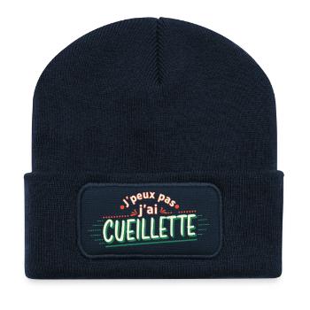 Je peux pas j'ai Cueillette - Beanie recyclé à patch - bleu marine - Devant
