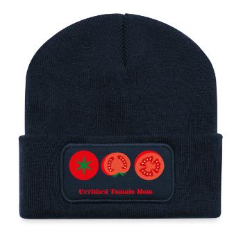 Maman Tomate Certifiée - Beanie recyclé à patch - bleu marine - Devant